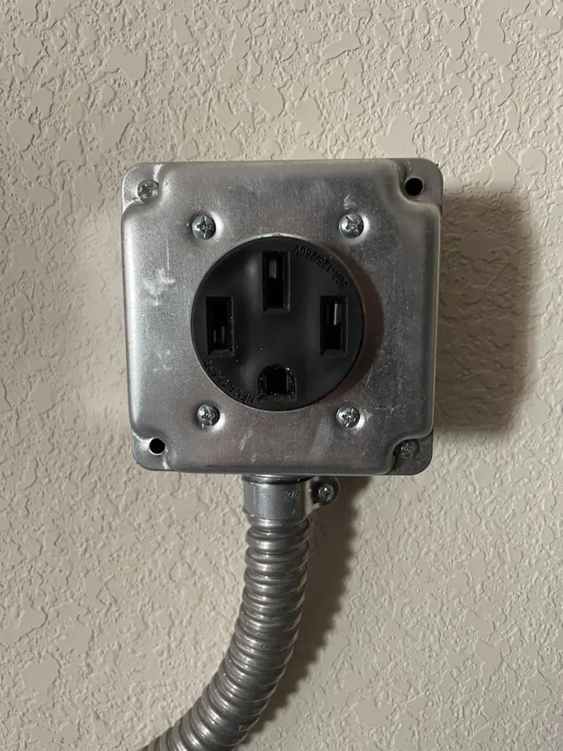 NEMA 14-50 outlet installed for Smart Home Electrical in Sycamore